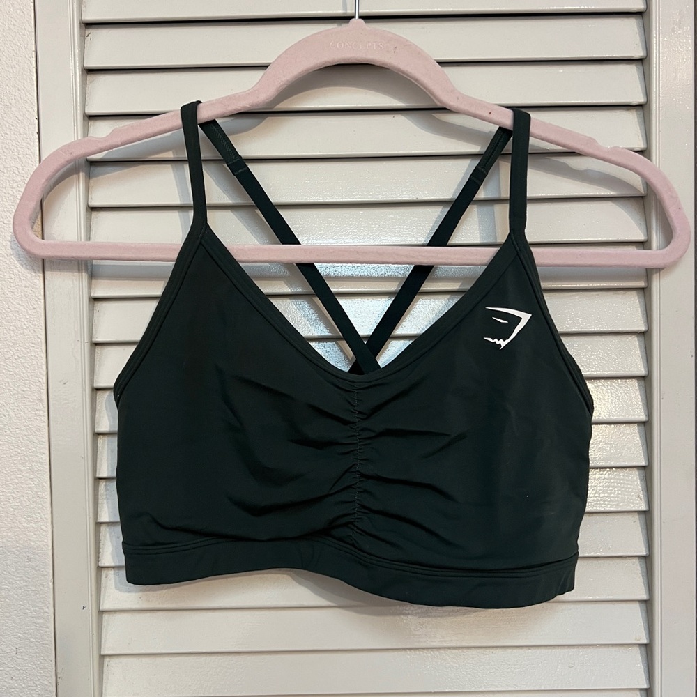 Green strappy gymshark sports bra